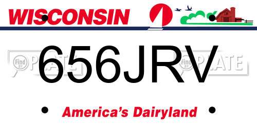 656JRV Wisconsin License Plate