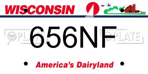 656NF Wisconsin License Plate