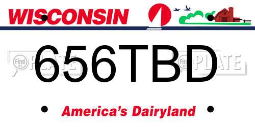 656TBD Wisconsin License Plate