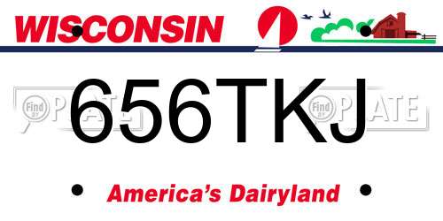 656TKJ Wisconsin License Plate
