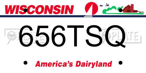 656TSQ Wisconsin License Plate