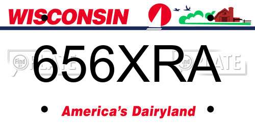 656XRA Wisconsin License Plate