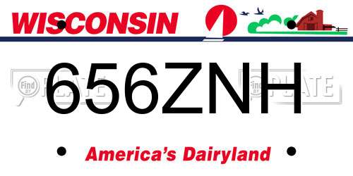 656ZNH Wisconsin License Plate