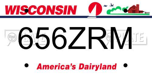 656ZRM Wisconsin License Plate
