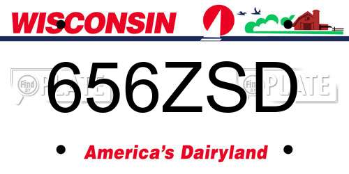656ZSD Wisconsin License Plate