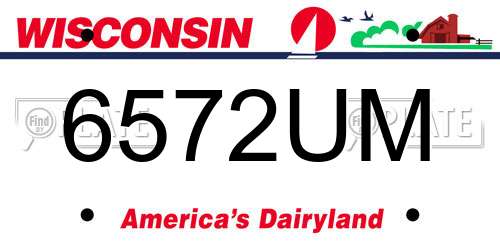 6572UM Wisconsin License Plate