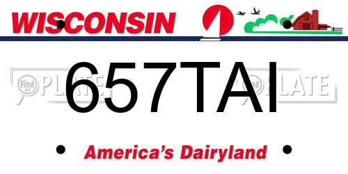657TAI Wisconsin License Plate