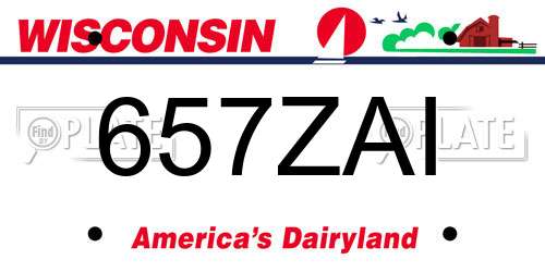 657ZAI Wisconsin License Plate