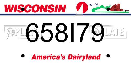 658I79 Wisconsin License Plate