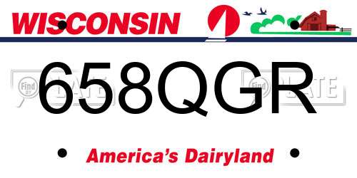 658QGR Wisconsin License Plate