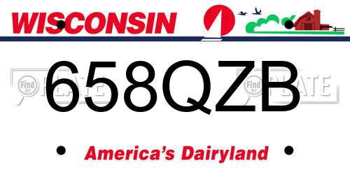 658QZB Wisconsin License Plate