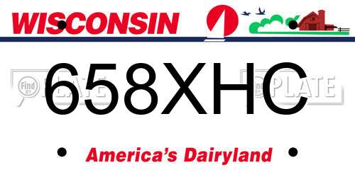 658XHC Wisconsin License Plate
