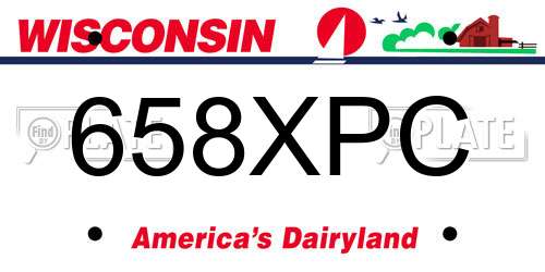 658XPC Wisconsin License Plate