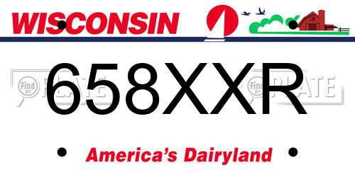 658XXR Wisconsin License Plate