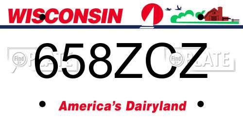 658ZCZ Wisconsin License Plate