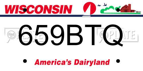 659BTQ Wisconsin License Plate