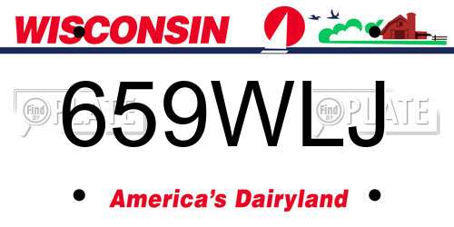659WLJ Wisconsin License Plate