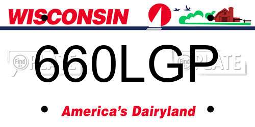 660LGP Wisconsin License Plate