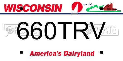 660TRV Wisconsin License Plate