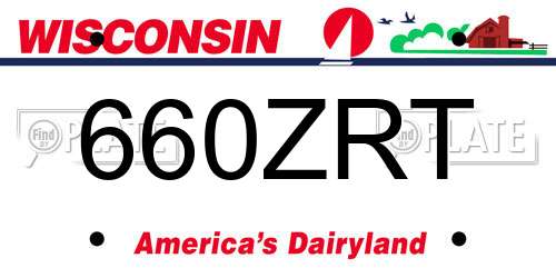 660ZRT Wisconsin License Plate