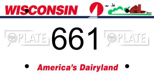 661 Wisconsin License Plate