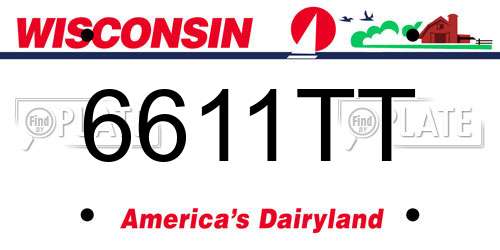 6611TT Wisconsin License Plate