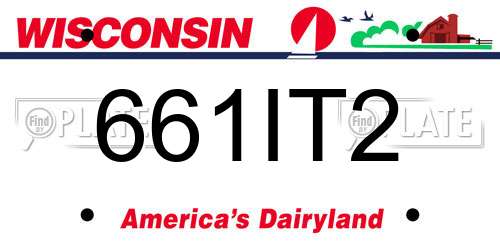 661IT2 Wisconsin License Plate