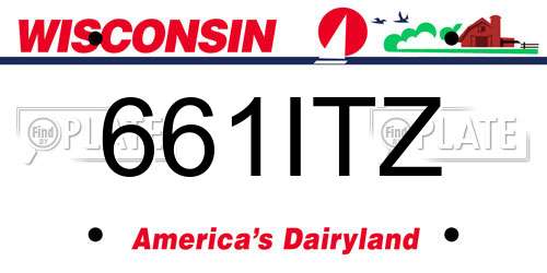 661ITZ Wisconsin License Plate