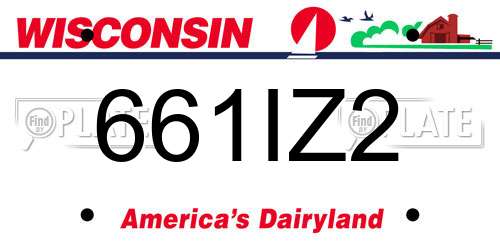 661IZ2 Wisconsin License Plate