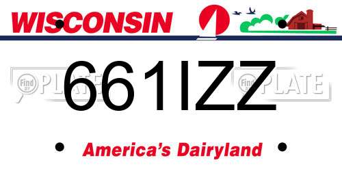 661IZZ Wisconsin License Plate