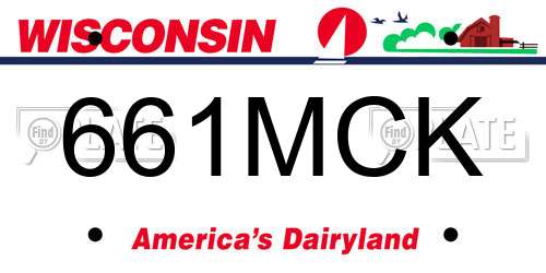661MCK Wisconsin License Plate