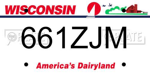 661ZJM Wisconsin License Plate