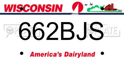 662BJS Wisconsin License Plate