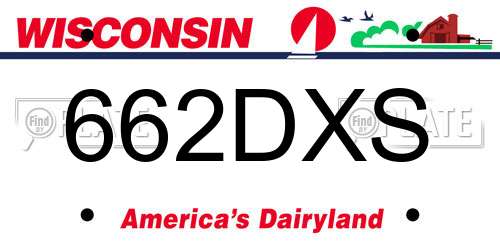 662DXS Wisconsin License Plate