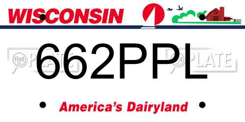 662PPL Wisconsin License Plate