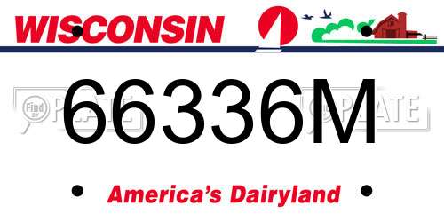 66336M Wisconsin License Plate