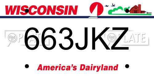 663JKZ Wisconsin License Plate