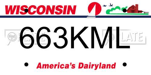 663KML Wisconsin License Plate