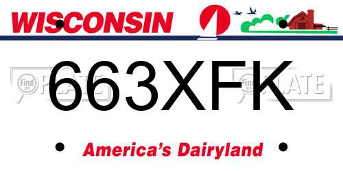 663XFK Wisconsin License Plate