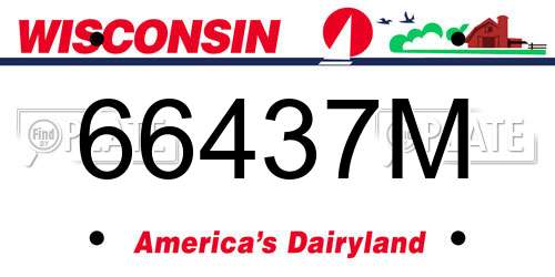 66437M Wisconsin License Plate