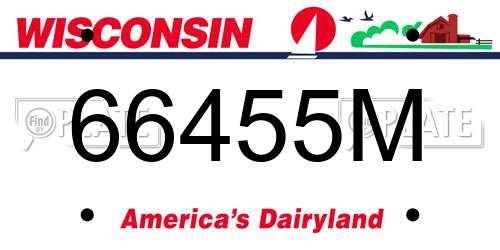 66455M Wisconsin License Plate