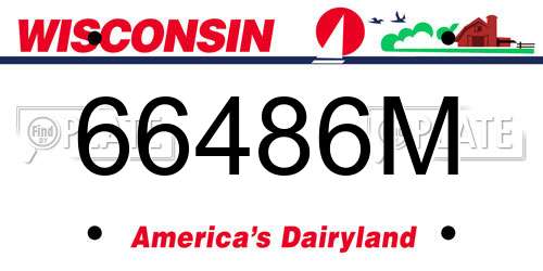 66486M Wisconsin License Plate