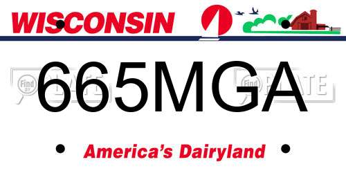 665MGA Wisconsin License Plate