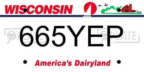 665YEP Wisconsin License Plate