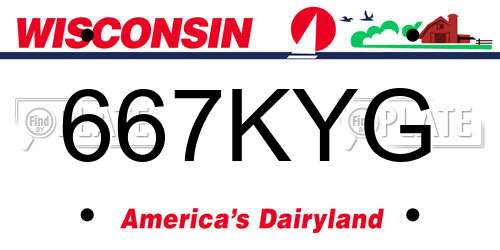 667KYG Wisconsin License Plate