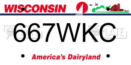 667WKC Wisconsin License Plate