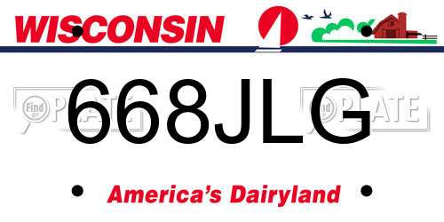 668JLG Wisconsin License Plate