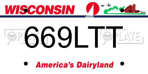 669LTT Wisconsin License Plate
