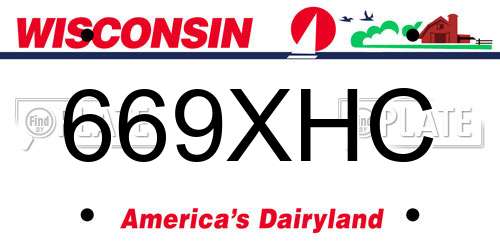 669XHC Wisconsin License Plate