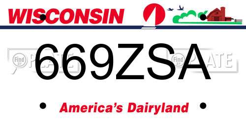 669ZSA Wisconsin License Plate